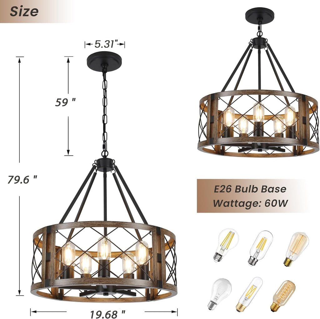 Farmhouse Round Chandelier