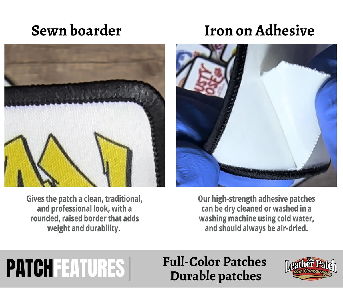 Custom Full Color Iron On Patches for Apparel Branding and Logos