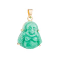 1pc Genuine Green Jade, Authentic, Laughing Buddha, Gemstone Buddhism Deity Religious Bracelet Charm Bead Finding Pendant For Jewelry Making | AH-209 AH-213