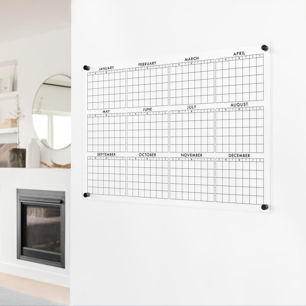 Acrylic Yearly Calendar | Horizontal Multi-style