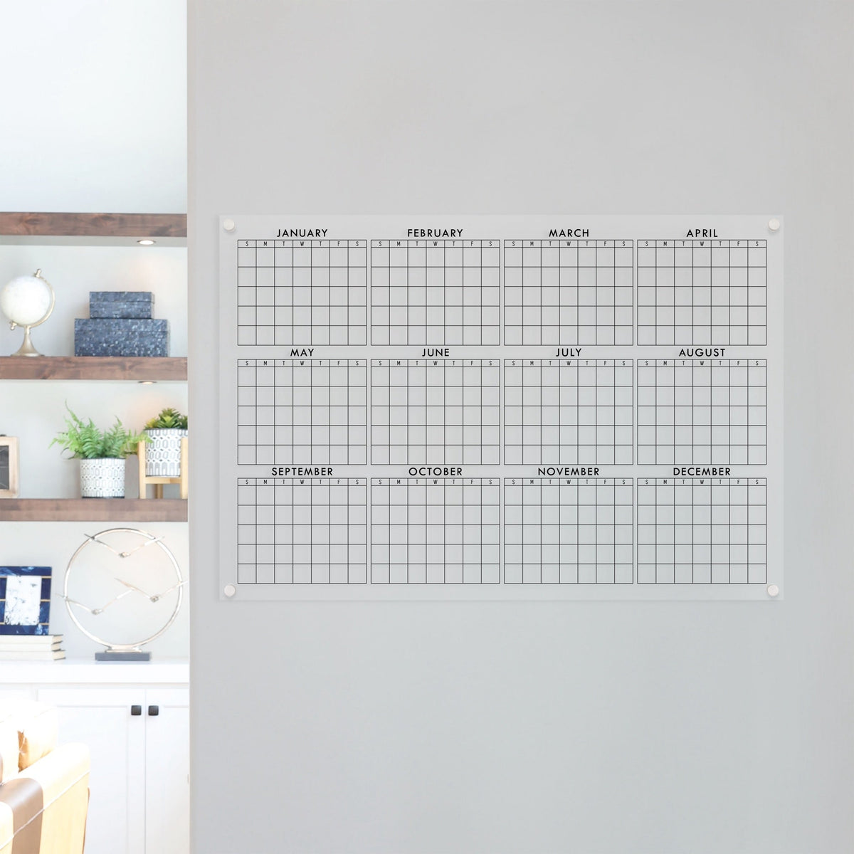 Acrylic Yearly Calendar | Horizontal Multi-style