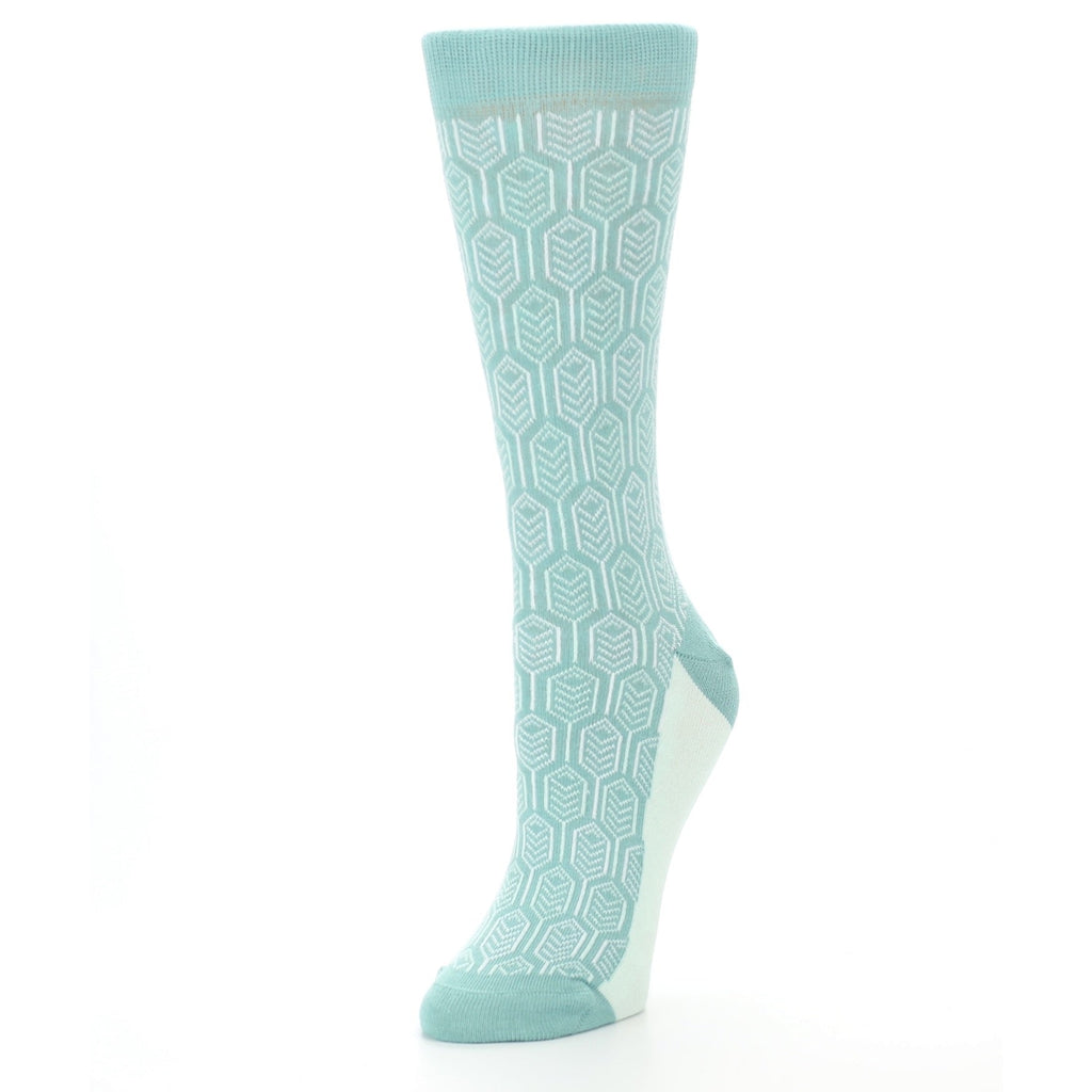 Teal Feather Optics Women's Dress Socks - Statement Sockwear