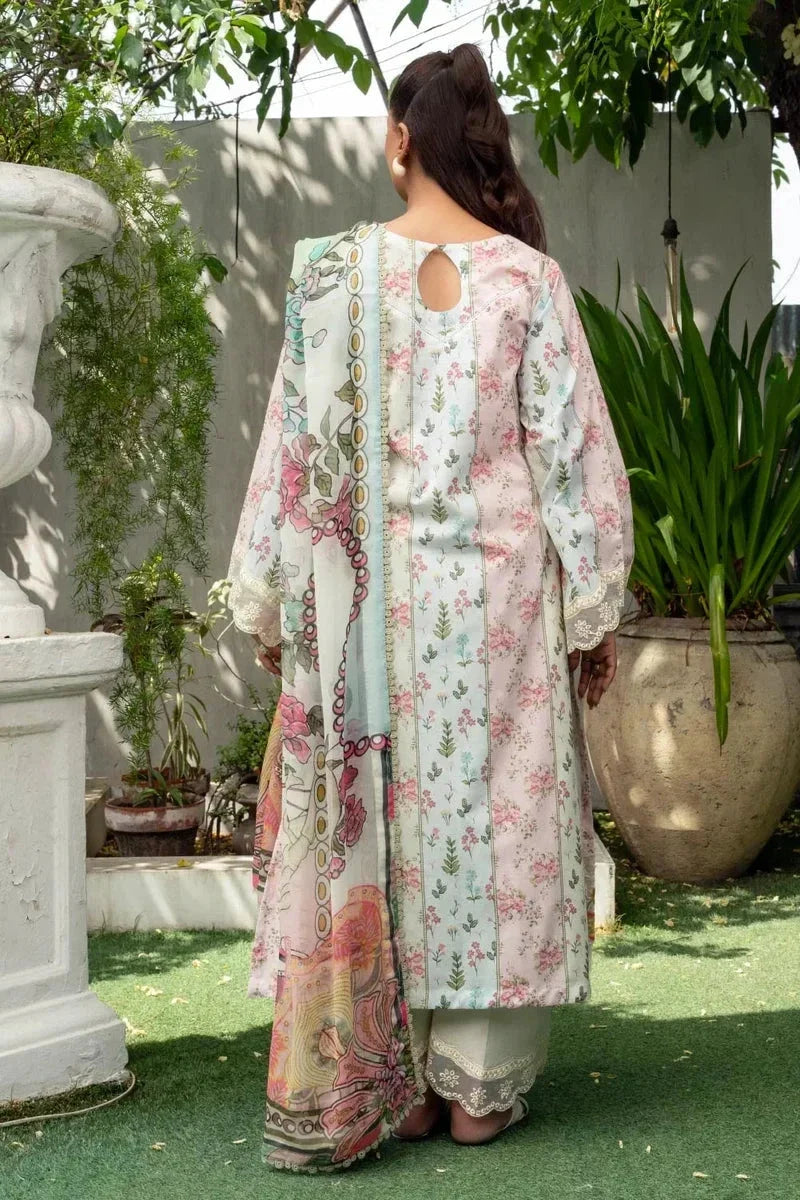 3PC Embroidered stitched Lawn Suit KC-4146