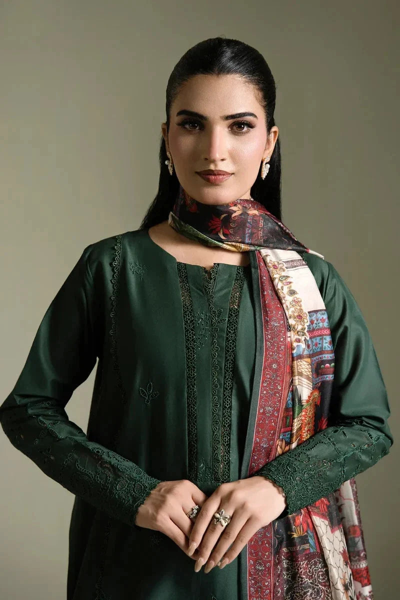 3PC Embroidered stitched Lawn Suit | KSE-4018