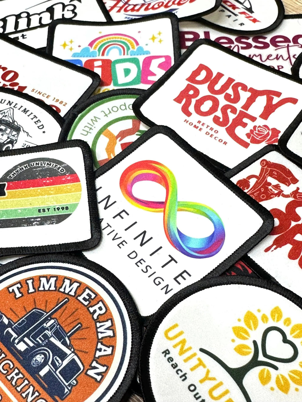 Custom Full Color Iron On Patches for Apparel Branding and Logos