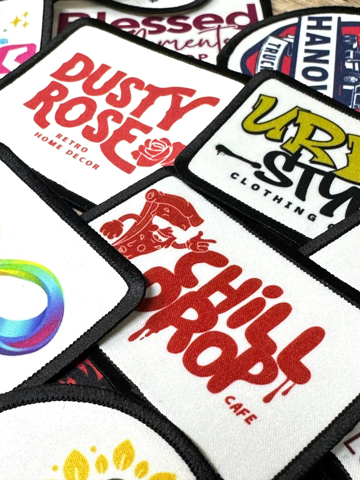 Custom Full Color Iron On Patches for Apparel Branding and Logos