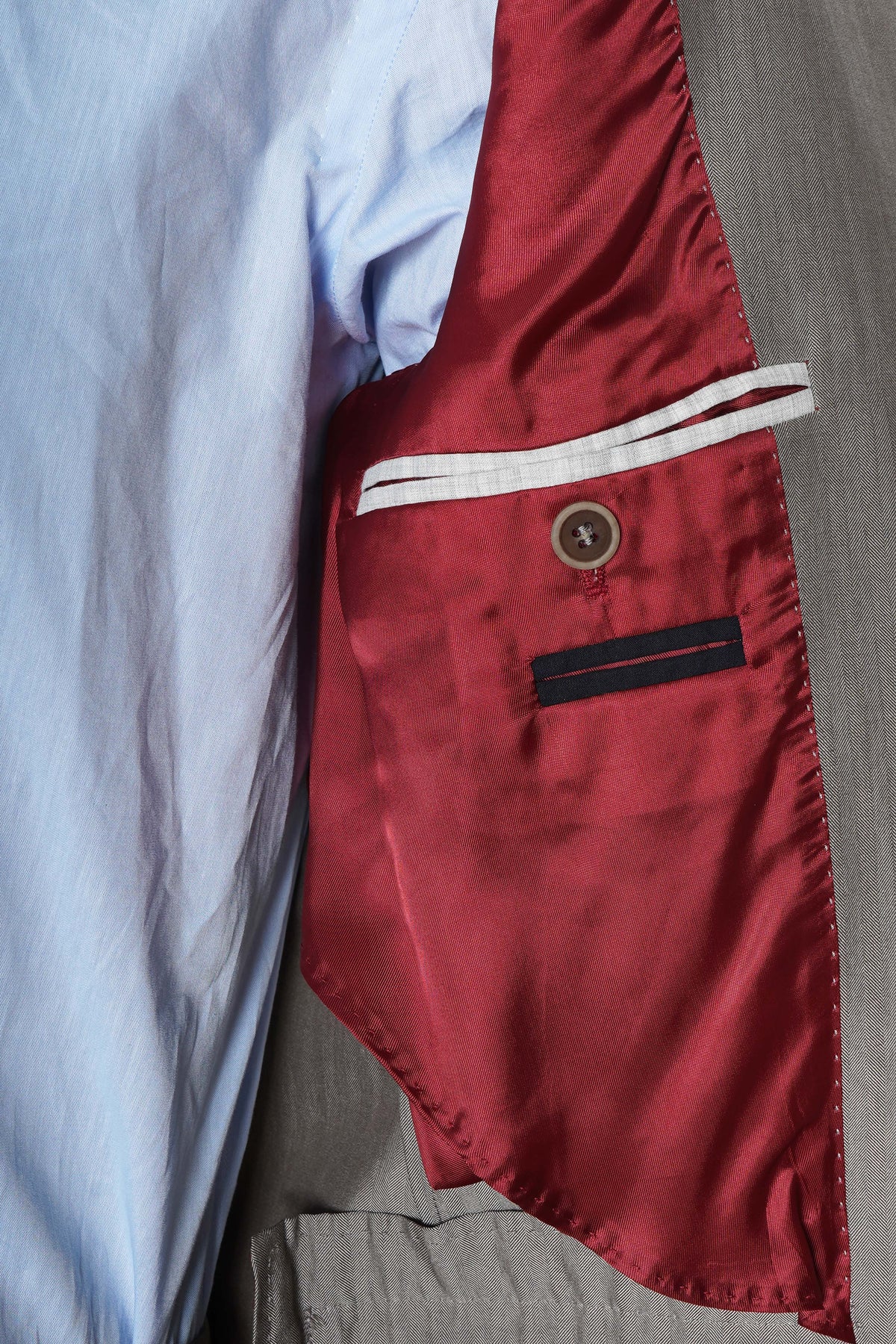Brunello Cucinelli Double-Breasted Herringbone Cotton Suit