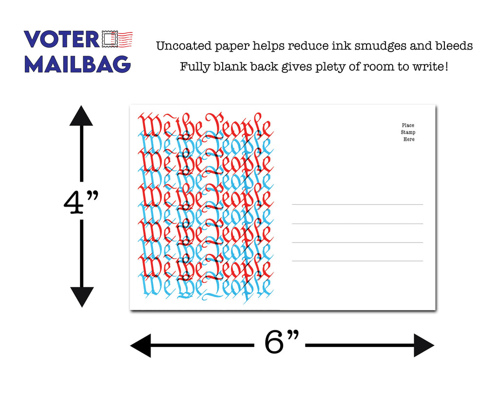 We The People – Blank 4x6 Voter Postcards | Voter Mailbag