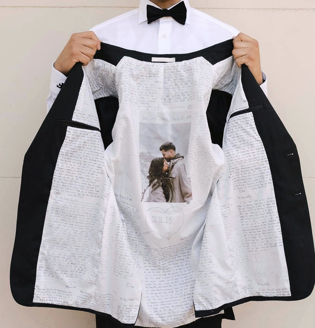 The Love Notes Custom Suit Lining
