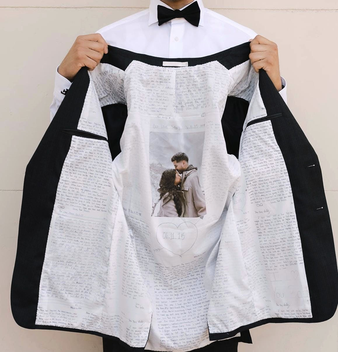 The Love Notes Custom Suit Lining