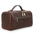 Black Angel Full Grain Top Layer Cowhide Unisex Handbag Multifunctional Travel Storage Bag Genuine Leather Toiletry Bag