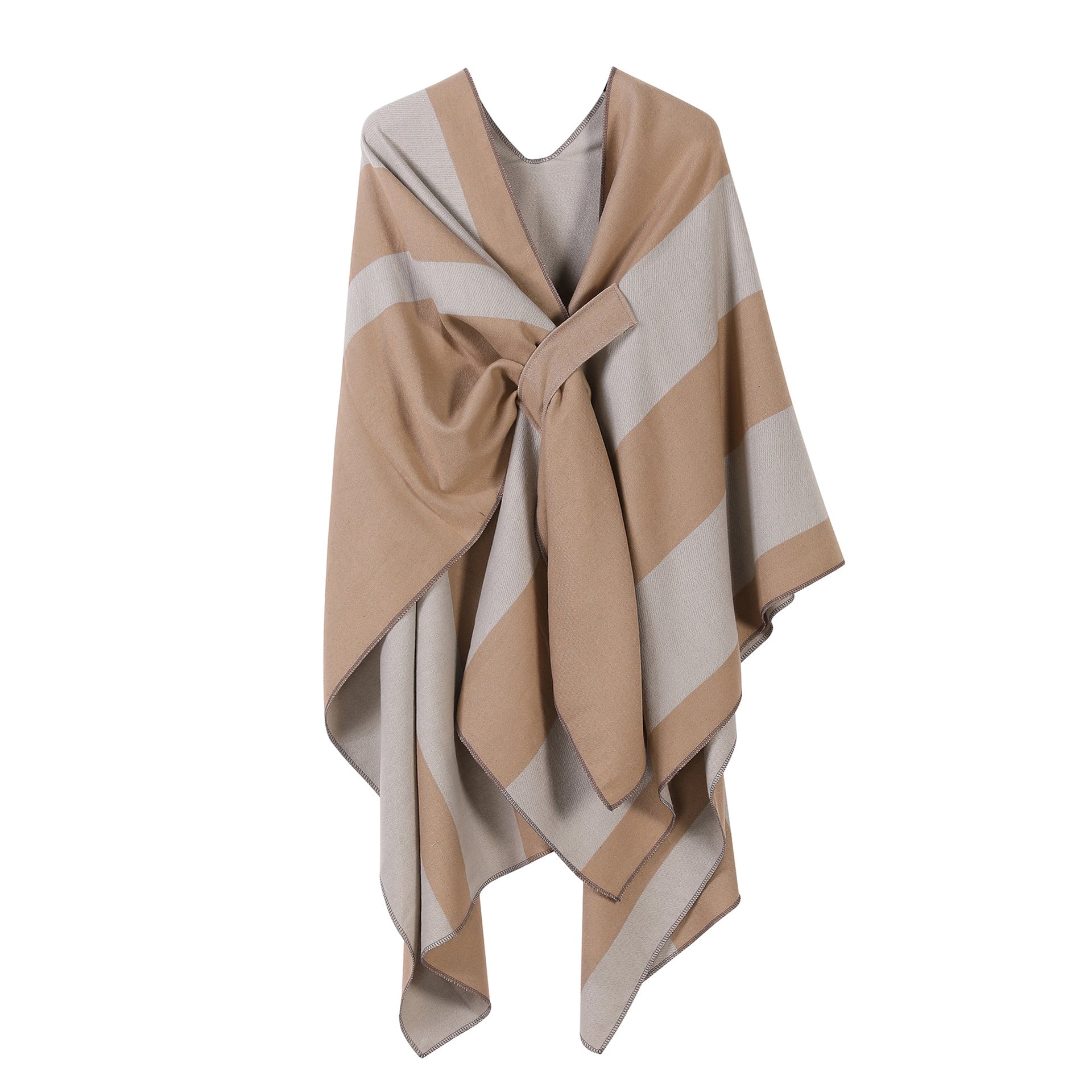 Jiangnan Watertown Knitted Shawl High-end Ethnic Style Cloak Western Sichuan Yunnan Travel Wear Imitation Cashmere Cape Women