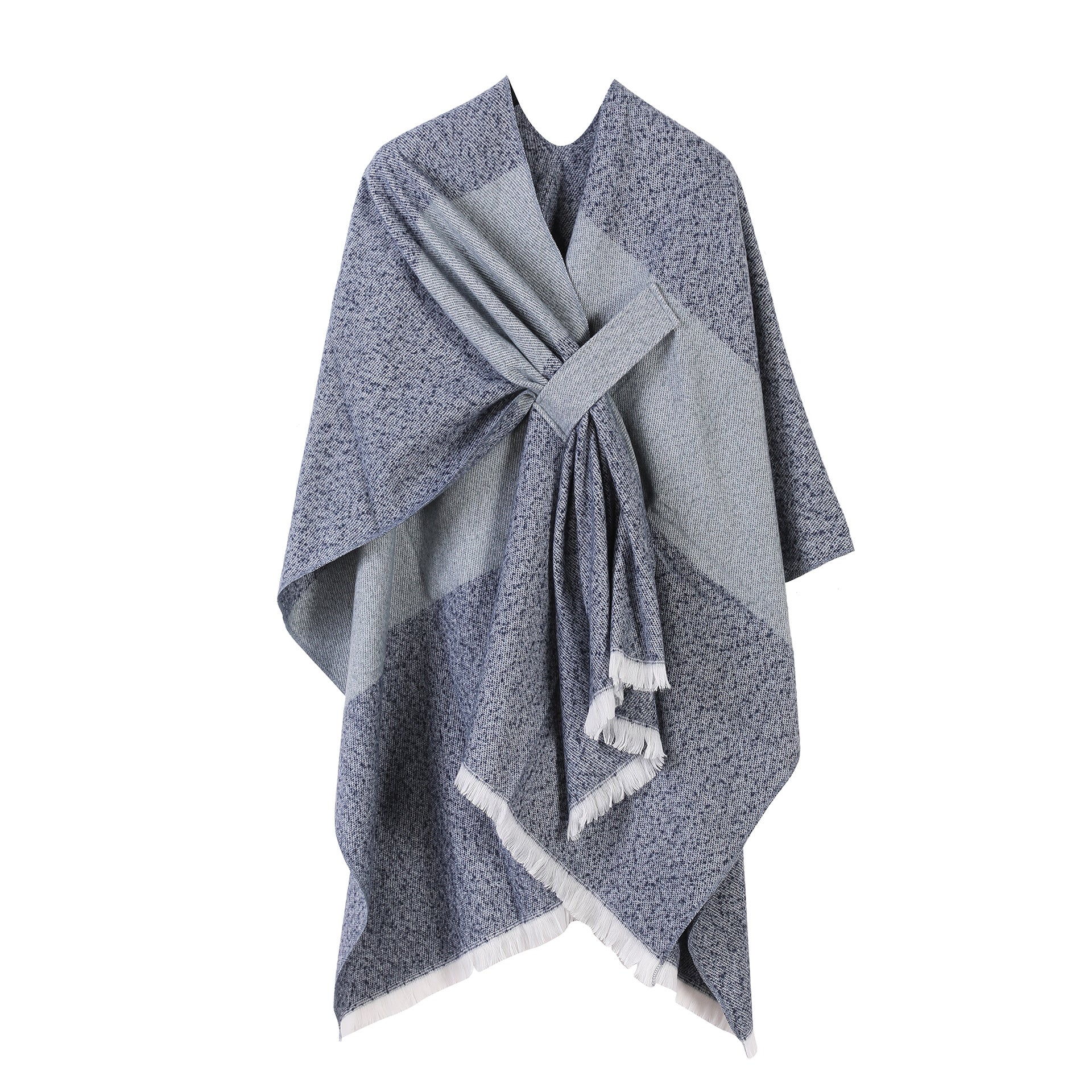 Jiangnan Watertown Knitted Shawl High-end Ethnic Style Cloak Western Sichuan Yunnan Travel Wear Imitation Cashmere Cape Women