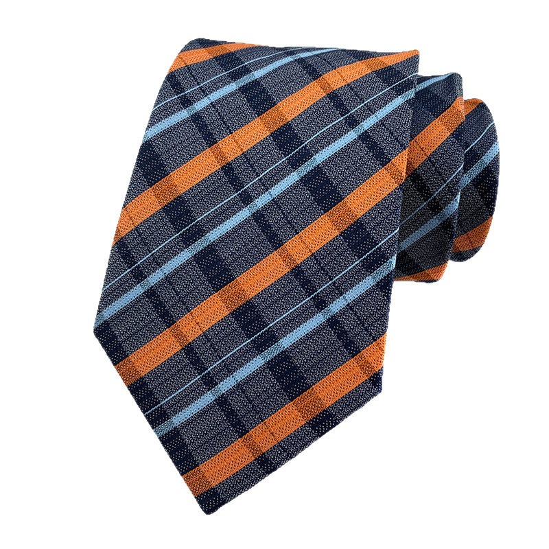 Tie Men's British Vintage Brown khaki brown Plaid Business Casual Striped Red Wedding Tie