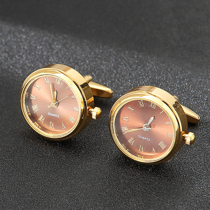 Men's Cufflinks Watch Functional Cuffnails Forumwear Gift Green Gold Dress Shirt Accessories Stainless Steel Material