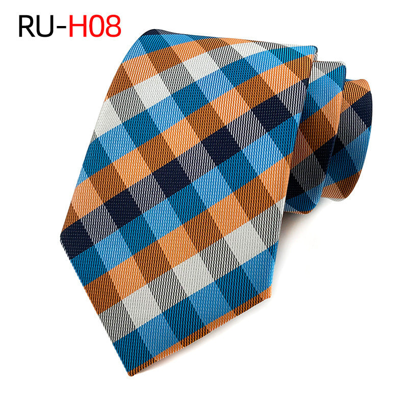 Tie Men's British Vintage Brown khaki brown Plaid Business Casual Striped Red Wedding Tie