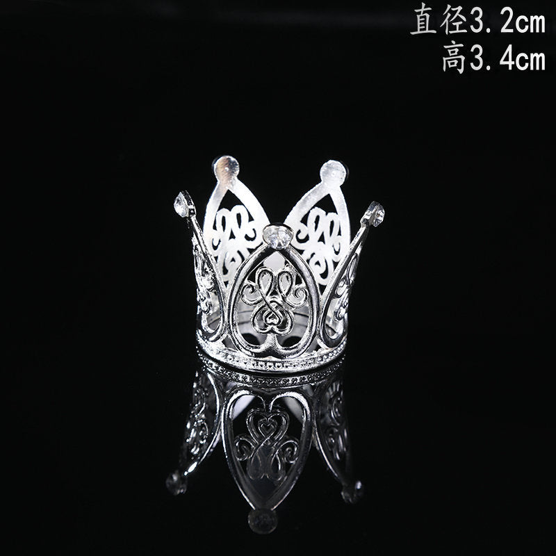 Alloy Children Crown Bride Wedding Hair Accessories Electroplated Rhinestone Gold silver Love Birthday Party Fashion Crown