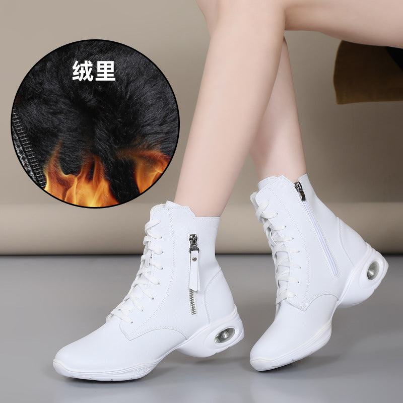 9906 Adult Dance Shoes Sailor Dance Shoes Women's Autumn and Winter Modern Dance Square Dance Shoes All-Season Soft-Soled Dance Shoes