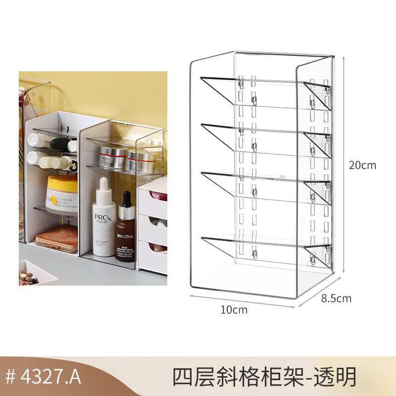 Bathroom Mirror Cabinet Storage Box Transparent Layered Partition Cosmetics and Skin Care Products Bathroom Cabinet Storage Rack