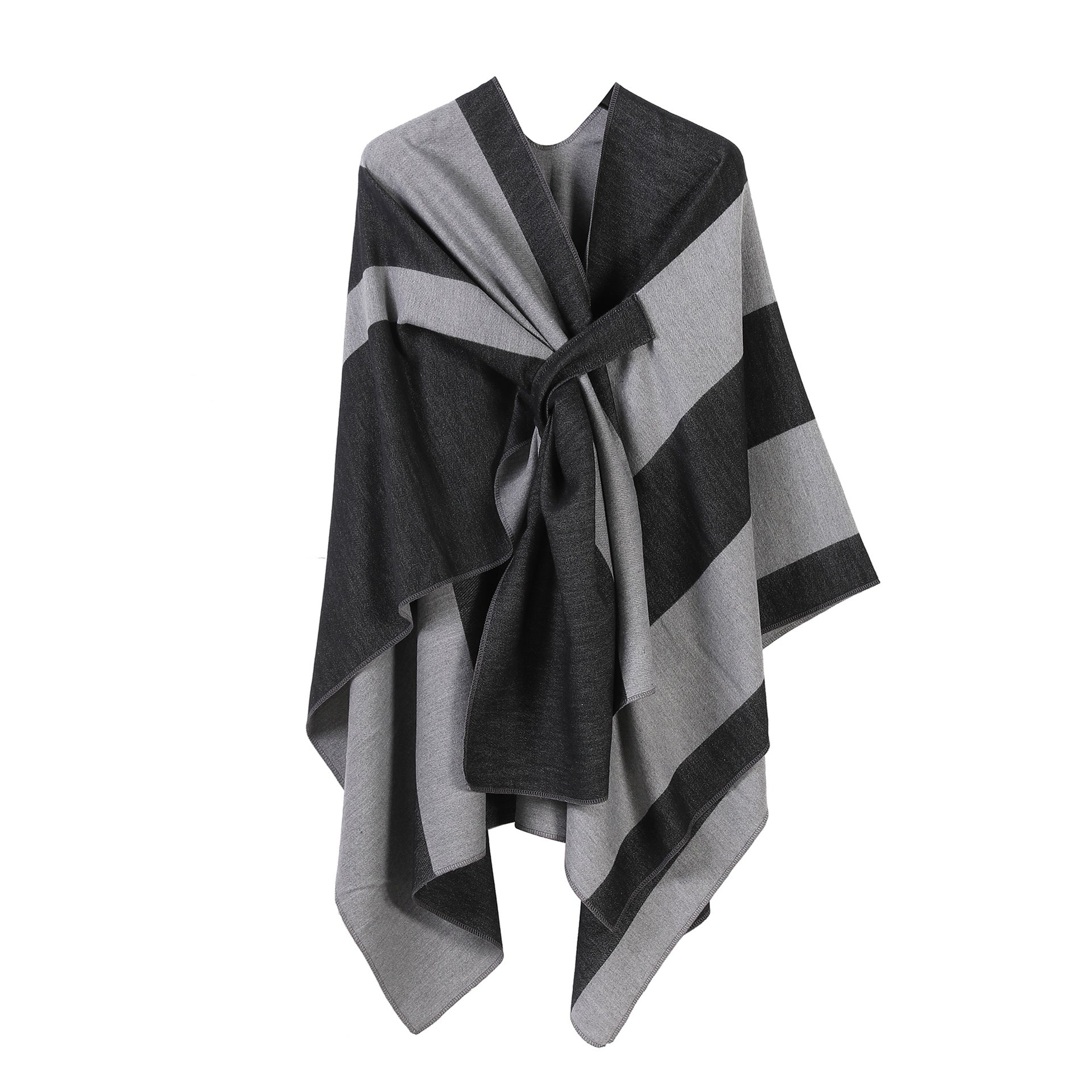 Jiangnan Watertown Knitted Shawl High-end Ethnic Style Cloak Western Sichuan Yunnan Travel Wear Imitation Cashmere Cape Women