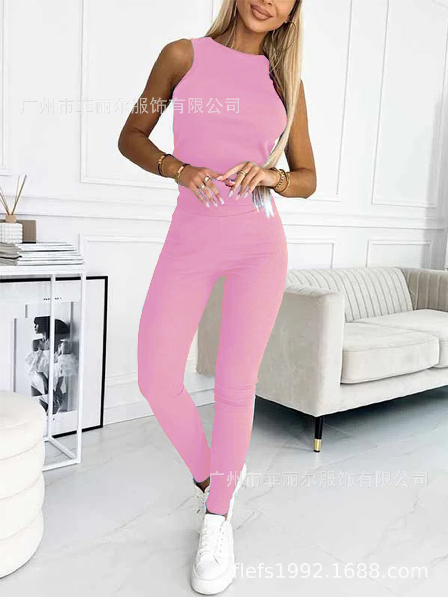 Amazon Hot Products Women's Sports Casual Hooded Sweater Thickened Thread Slim Vest Pants Three-Piece Set