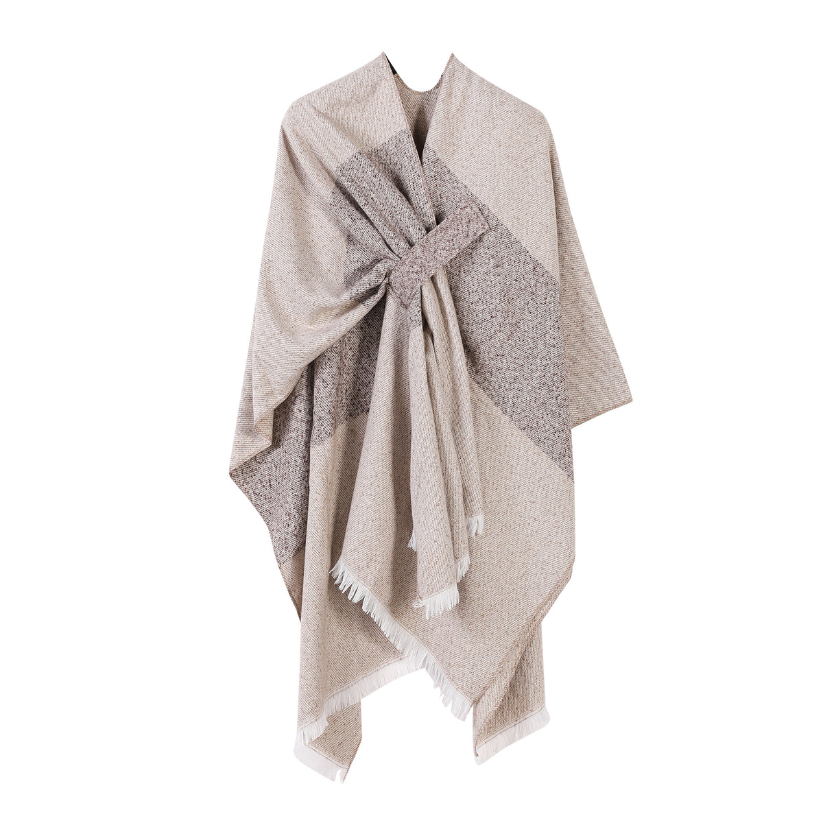 Jiangnan Watertown Knitted Shawl High-end Ethnic Style Cloak Western Sichuan Yunnan Travel Wear Imitation Cashmere Cape Women