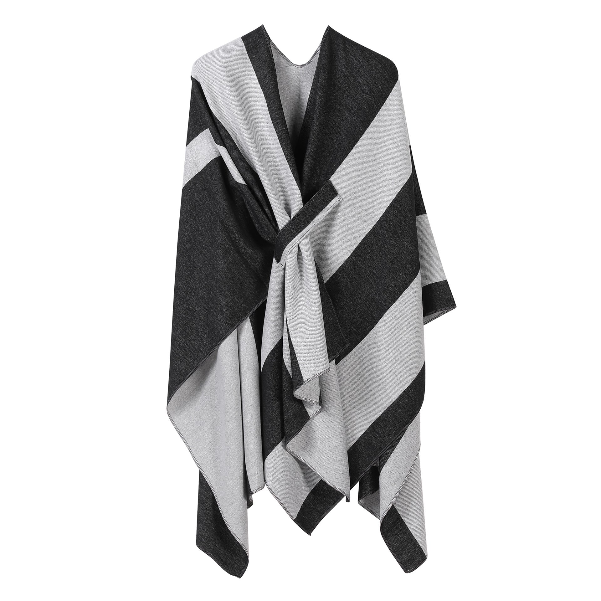 Jiangnan Watertown Knitted Shawl High-end Ethnic Style Cloak Western Sichuan Yunnan Travel Wear Imitation Cashmere Cape Women