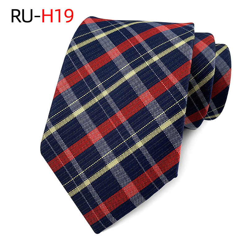 Tie Men's British Vintage Brown khaki brown Plaid Business Casual Striped Red Wedding Tie
