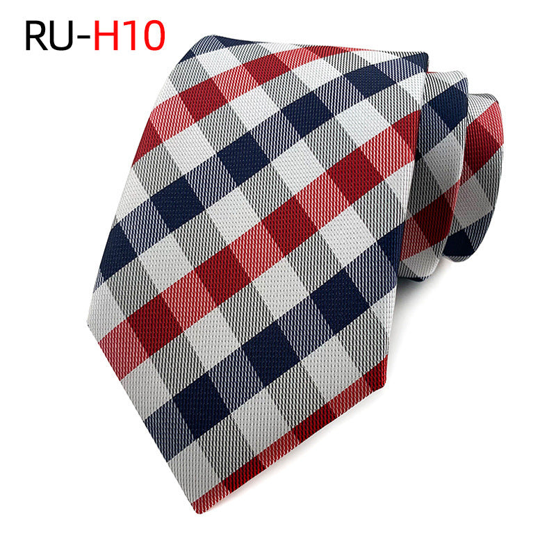 Tie Men's British Vintage Brown khaki brown Plaid Business Casual Striped Red Wedding Tie