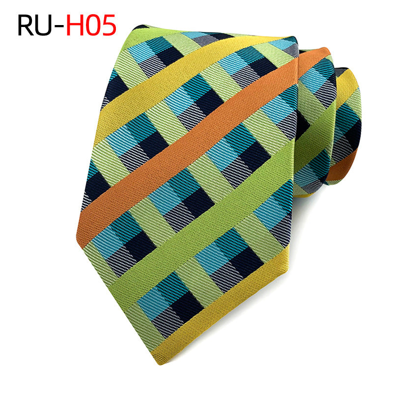 Tie Men's British Vintage Brown khaki brown Plaid Business Casual Striped Red Wedding Tie