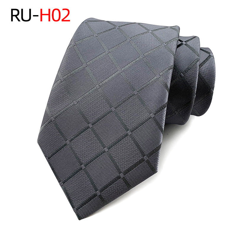 Tie Men's British Vintage Brown khaki brown Plaid Business Casual Striped Red Wedding Tie