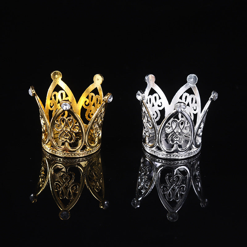 Alloy Children Crown Bride Wedding Hair Accessories Electroplated Rhinestone Gold silver Love Birthday Party Fashion Crown