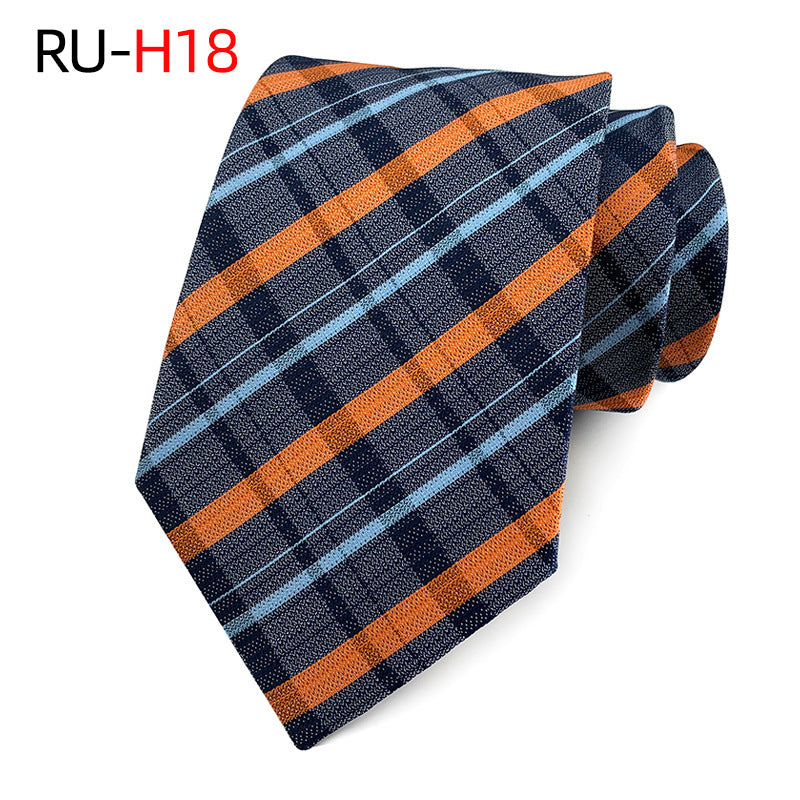 Tie Men's British Vintage Brown khaki brown Plaid Business Casual Striped Red Wedding Tie