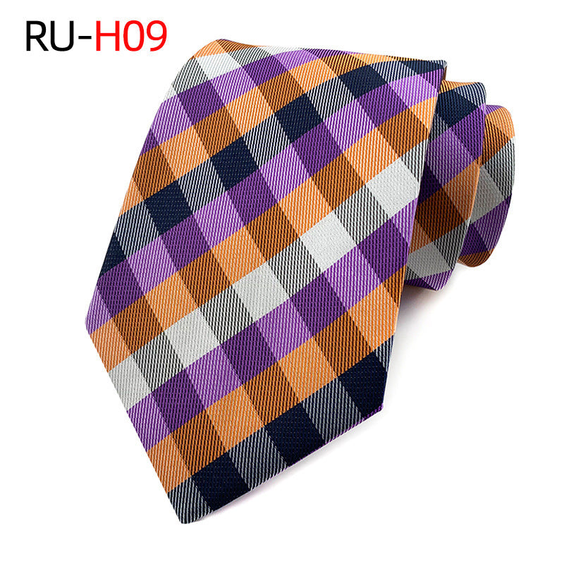 Tie Men's British Vintage Brown khaki brown Plaid Business Casual Striped Red Wedding Tie