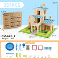 Cross-border New Products Mason Brick Building Mini Brick Hand-assembled Building House Villa Model Toys