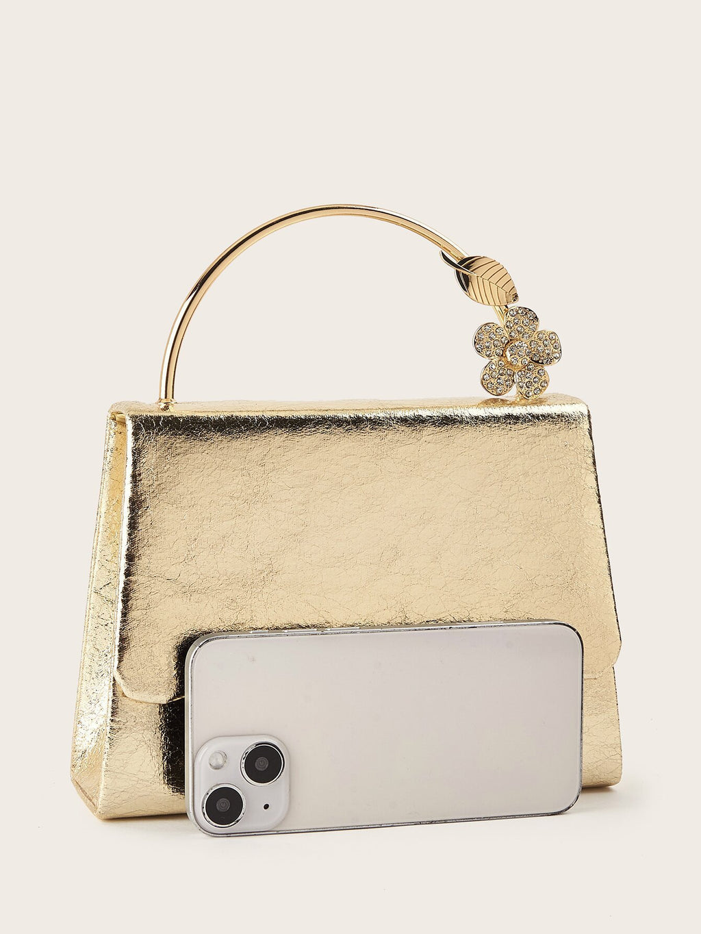 2025 New Women's Diamond-Encrusted Light Luxury Hand-Held Decorative Flower Easiest for Match Design Evening Wear Dinner Trendy Brand Clutch Luxury