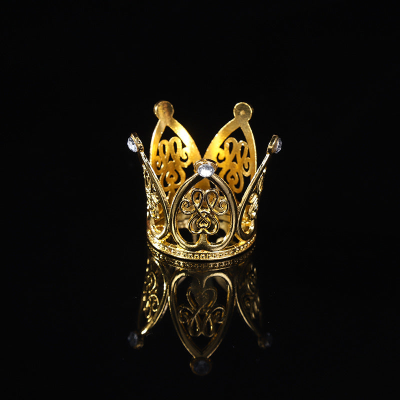Alloy Children Crown Bride Wedding Hair Accessories Electroplated Rhinestone Gold silver Love Birthday Party Fashion Crown