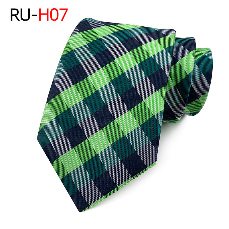 Tie Men's British Vintage Brown khaki brown Plaid Business Casual Striped Red Wedding Tie