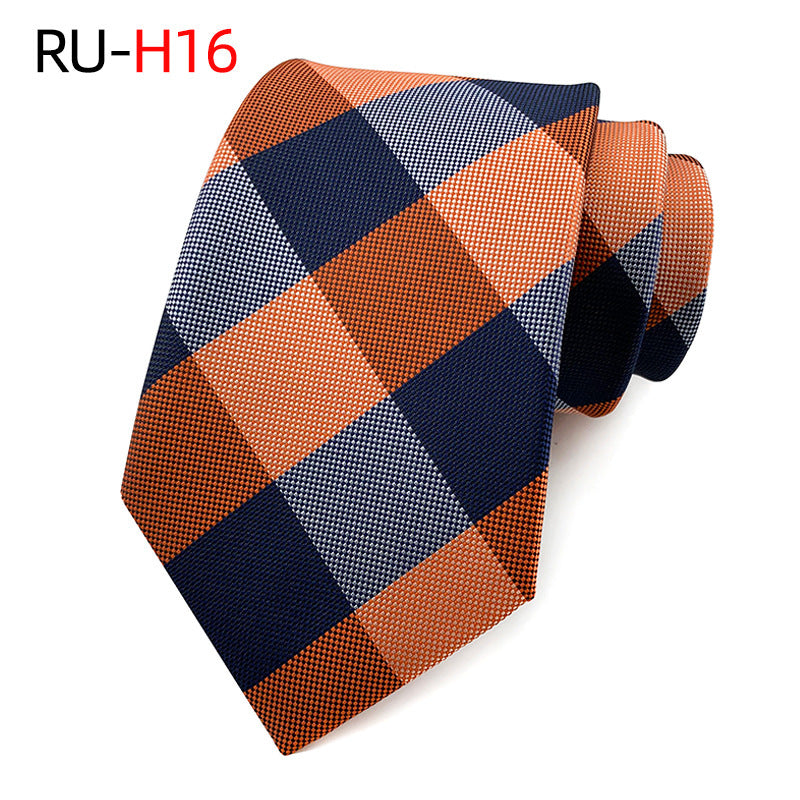 Tie Men's British Vintage Brown khaki brown Plaid Business Casual Striped Red Wedding Tie