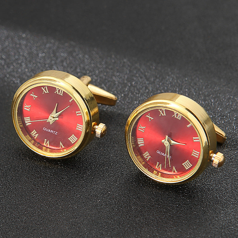 Men's Cufflinks Watch Functional Cuffnails Forumwear Gift Green Gold Dress Shirt Accessories Stainless Steel Material