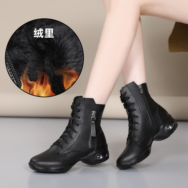 9906 Adult Dance Shoes Sailor Dance Shoes Women's Autumn and Winter Modern Dance Square Dance Shoes All-Season Soft-Soled Dance Shoes