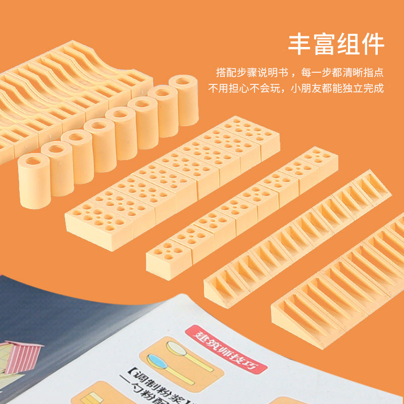 Cross-border New Products Mason Brick Building Mini Brick Hand-assembled Building House Villa Model Toys
