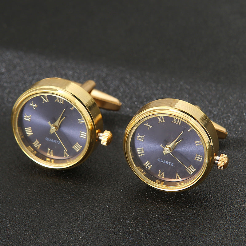 Men's Cufflinks Watch Functional Cuffnails Forumwear Gift Green Gold Dress Shirt Accessories Stainless Steel Material