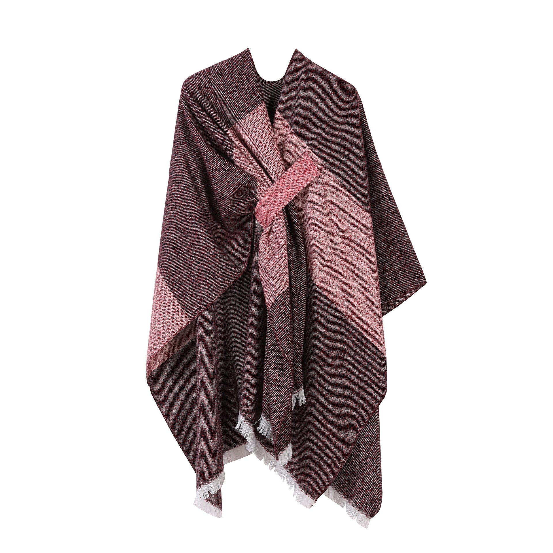 Jiangnan Watertown Knitted Shawl High-end Ethnic Style Cloak Western Sichuan Yunnan Travel Wear Imitation Cashmere Cape Women
