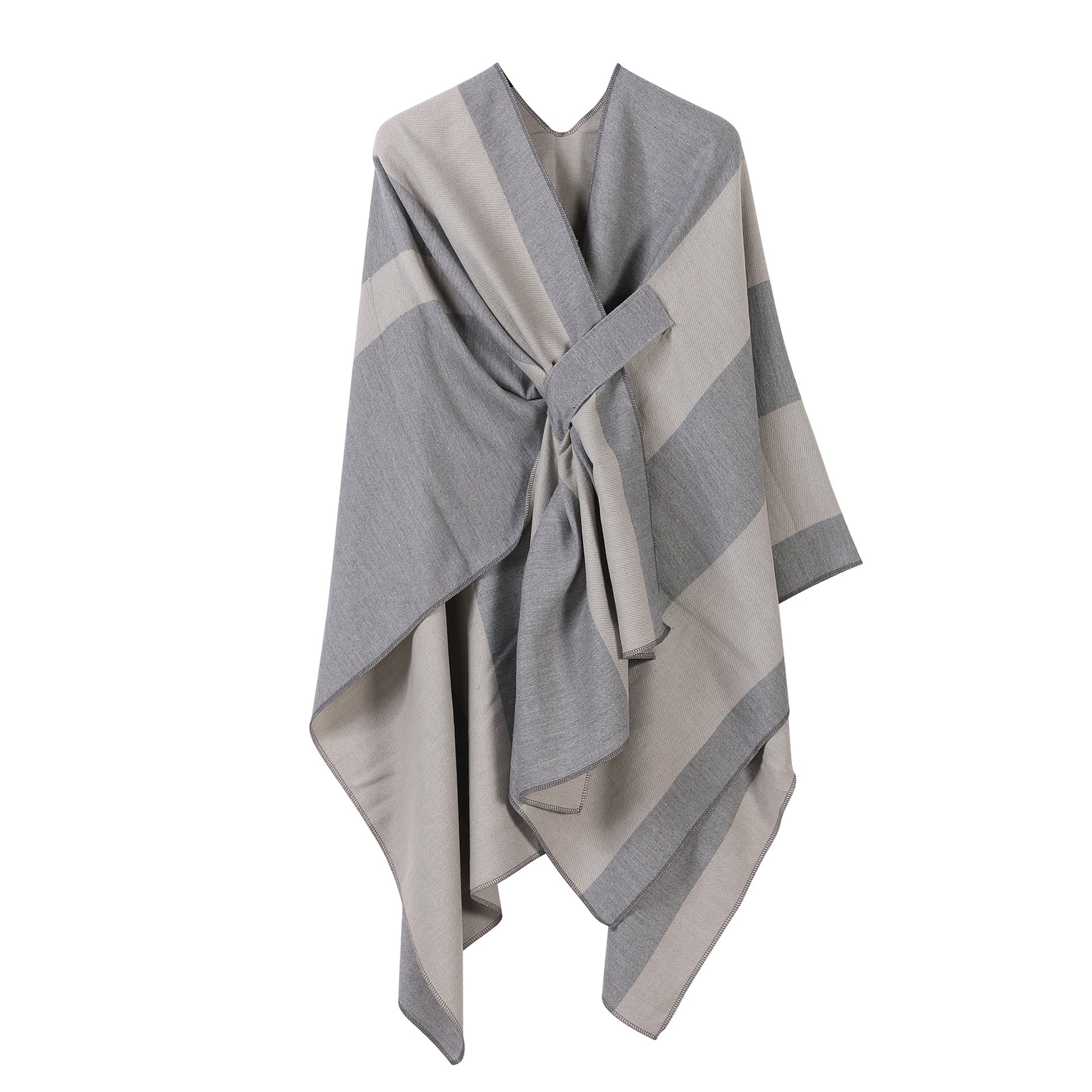 Jiangnan Watertown Knitted Shawl High-end Ethnic Style Cloak Western Sichuan Yunnan Travel Wear Imitation Cashmere Cape Women