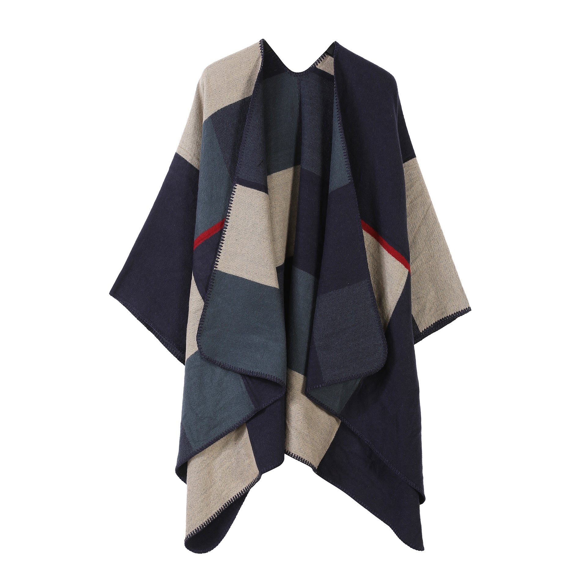 Jiangnan Watertown Knitted Shawl High-end Ethnic Style Cloak Western Sichuan Yunnan Travel Wear Imitation Cashmere Cape Women