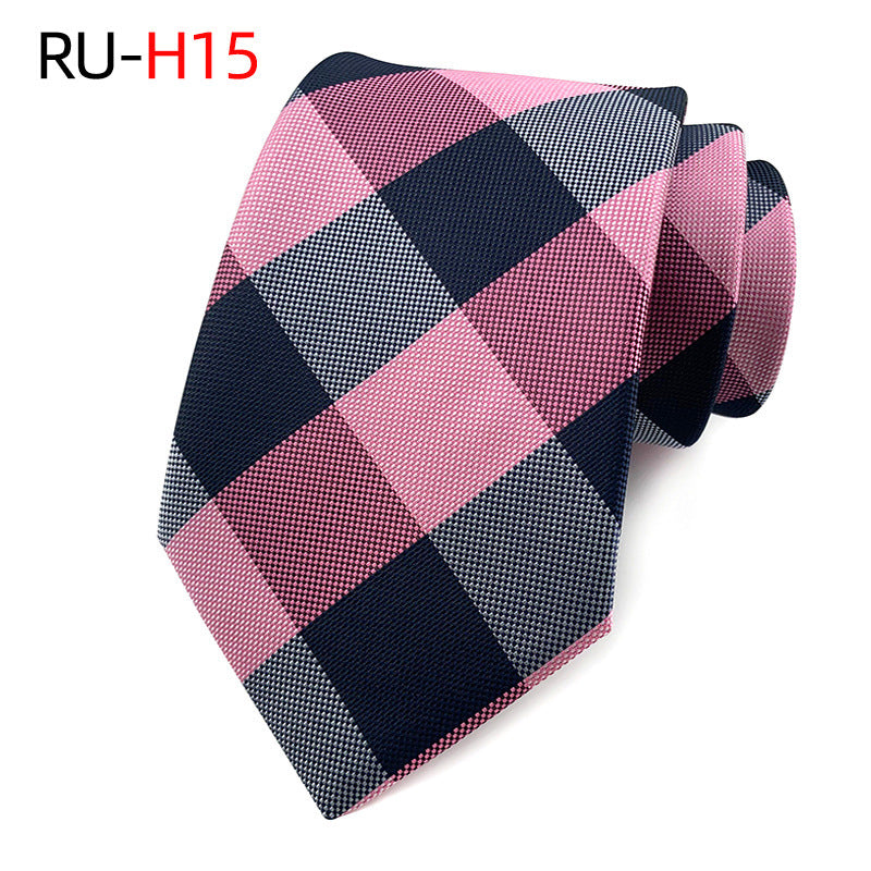 Tie Men's British Vintage Brown khaki brown Plaid Business Casual Striped Red Wedding Tie