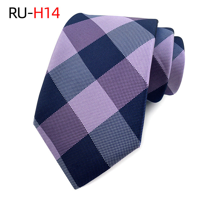 Tie Men's British Vintage Brown khaki brown Plaid Business Casual Striped Red Wedding Tie