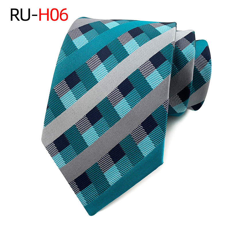 Tie Men's British Vintage Brown khaki brown Plaid Business Casual Striped Red Wedding Tie
