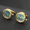 Men's Cufflinks Watch Functional Cuffnails Forumwear Gift Green Gold Dress Shirt Accessories Stainless Steel Material